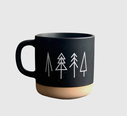 Stick tree ceramic mug