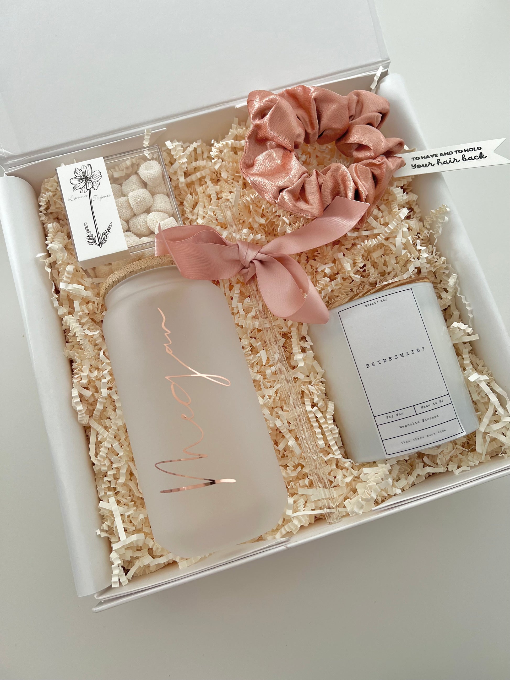 PRETTY IN PINK BRIDESMAID GIFT BOX CURATED GIFT BOX FOR BRIDES &  BRIDESMAIDS